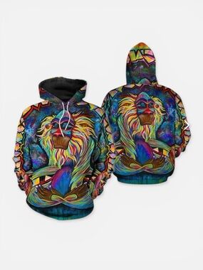 Meditating Rafiki Mandrill Unisex Hoodie From The Lion King
